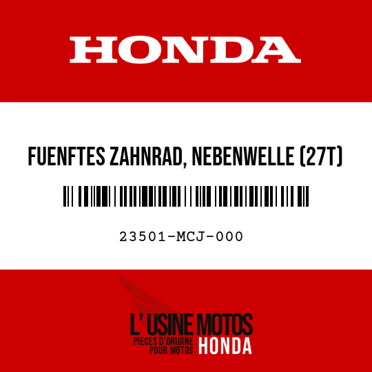 image de 23501-MCJ-000 FUENFTES ZAHNRAD, NEBENWELLE (27T)