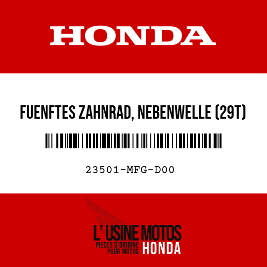 image de 23501-MFG-D00 FUENFTES ZAHNRAD, NEBENWELLE (29T)