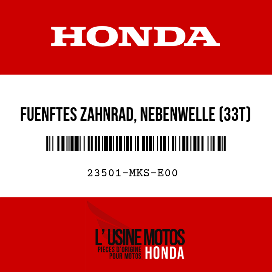 image de 23501-MKS-E00 FUENFTES ZAHNRAD, NEBENWELLE (33T)