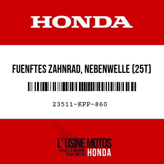 image de 23511-KPP-860 FUENFTES ZAHNRAD, NEBENWELLE (25T)
