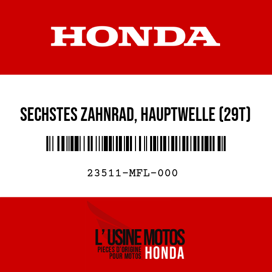 image de 23511-MFL-000 SECHSTES ZAHNRAD, HAUPTWELLE (29T)