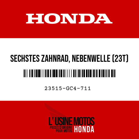 image de 23515-GC4-711 SECHSTES ZAHNRAD, NEBENWELLE (23T)