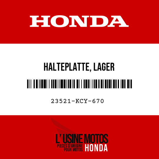 image de 23521-KCY-670 HALTEPLATTE, LAGER