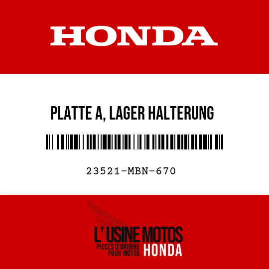 image de 23521-MBN-670 PLATTE A, LAGER HALTERUNG