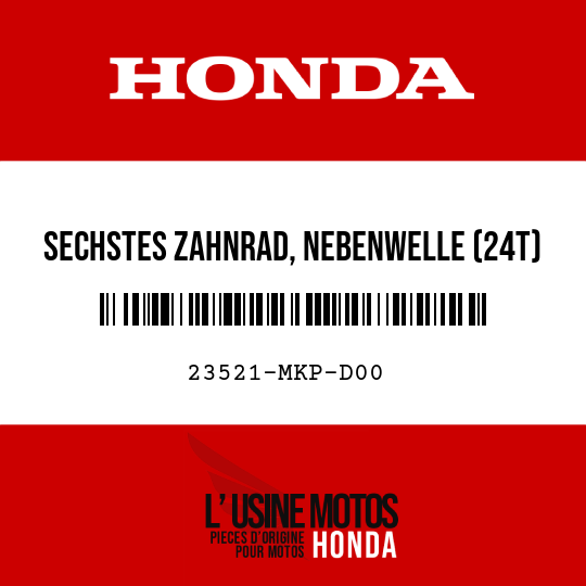 image de 23521-MKP-D00 SECHSTES ZAHNRAD, NEBENWELLE (24T)