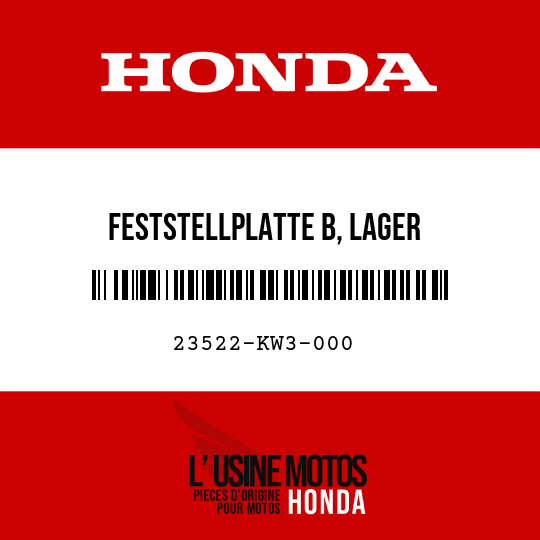 image de 23522-KW3-000 FESTSTELLPLATTE B, LAGER