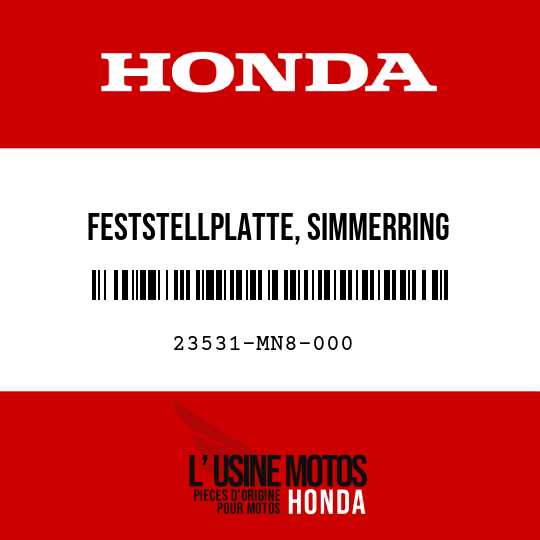 image de 23531-MN8-000 FESTSTELLPLATTE, SIMMERRING