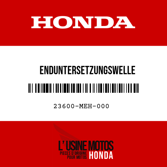 image de 23600-MEH-000 ENDUNTERSETZUNGSWELLE