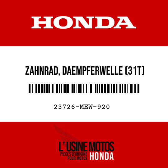image de 23726-MEW-920 ZAHNRAD, DAEMPFERWELLE (31T)