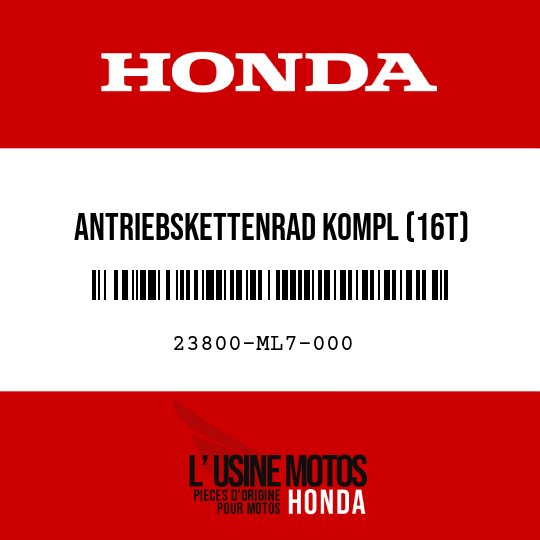 image de 23800-ML7-000 ANTRIEBSKETTENRAD KOMPL (16T)