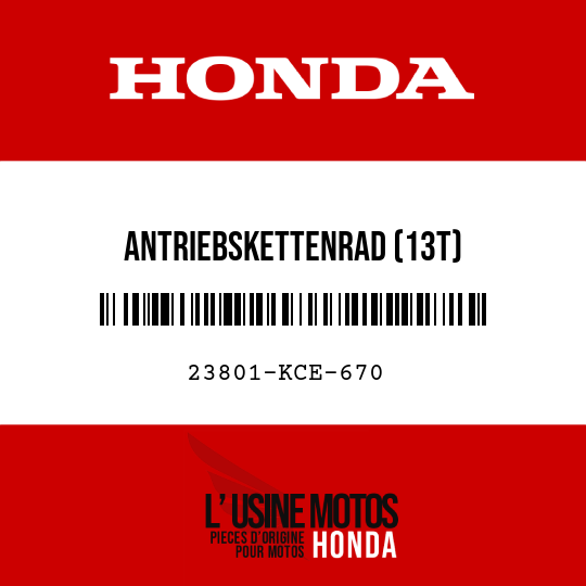 image de 23801-KCE-670 ANTRIEBSKETTENRAD (13T)