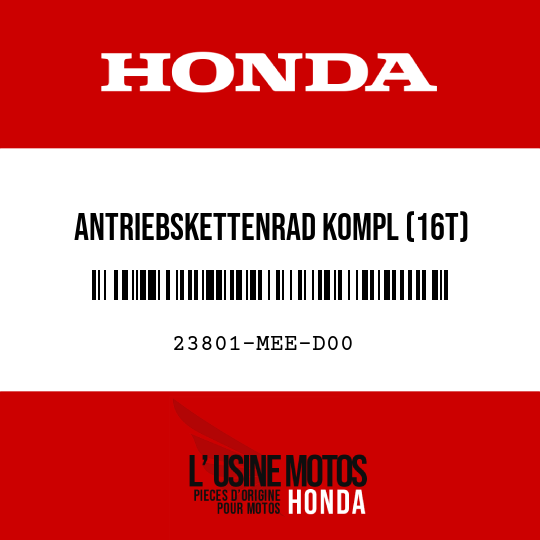 image de 23801-MEE-D00 ANTRIEBSKETTENRAD KOMPL (16T)