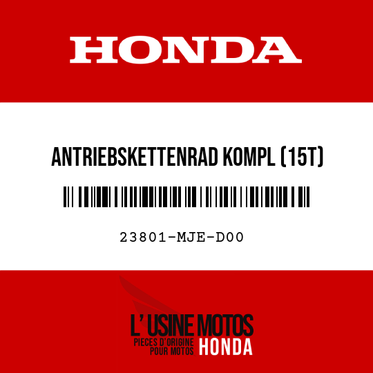 image de 23801-MJE-D00 ANTRIEBSKETTENRAD KOMPL (15T)