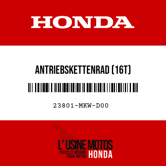 image de 23801-MKW-D00 ANTRIEBSKETTENRAD (16T)