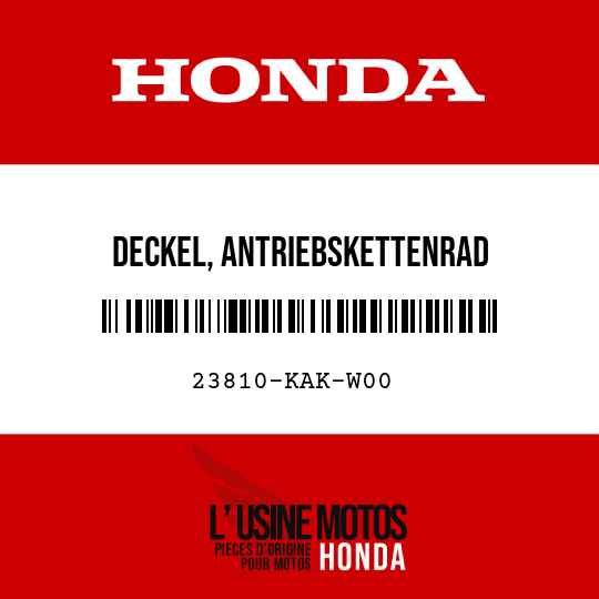 image de 23810-KAK-W00 DECKEL, ANTRIEBSKETTENRAD