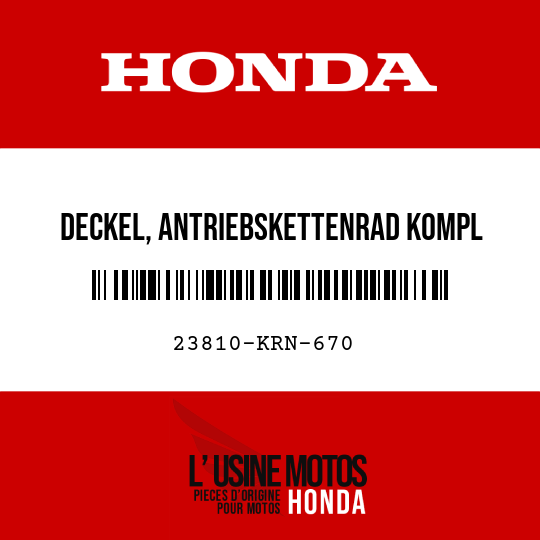 image de 23810-KRN-670 DECKEL, ANTRIEBSKETTENRAD KOMPL