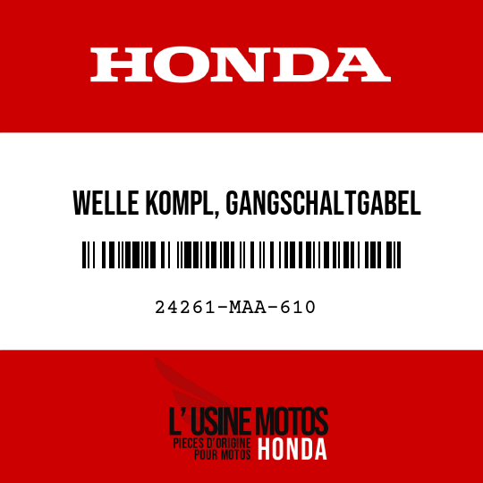 image de 24261-MAA-610 WELLE KOMPL, GANGSCHALTGABEL