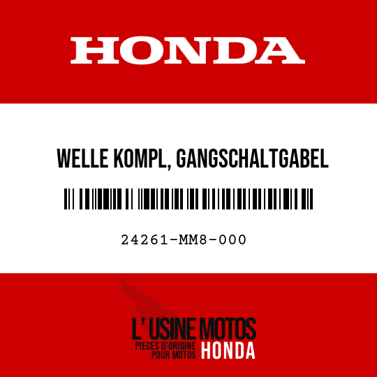 image de 24261-MM8-000 WELLE KOMPL, GANGSCHALTGABEL