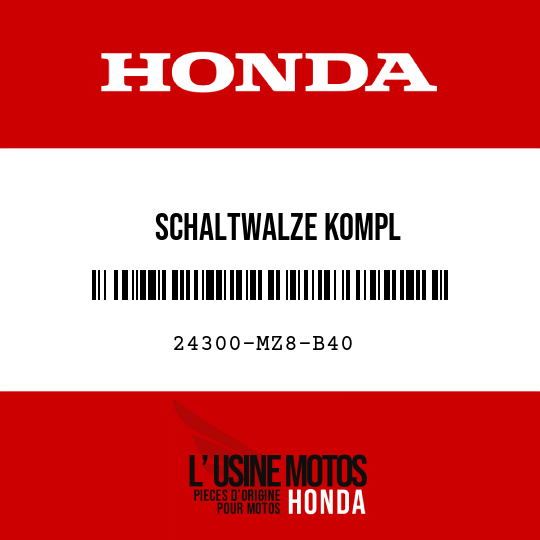 image de 24300-MZ8-B40 SCHALTWALZE KOMPL