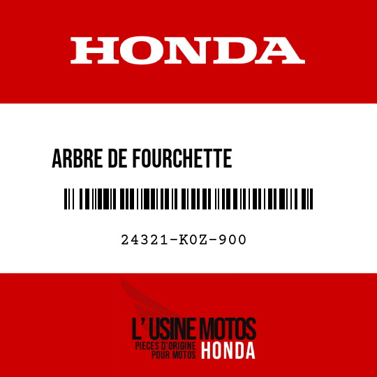 image de 24321-K0Z-900 ARBRE DE FOURCHETTE           CHANGEMENT DE VITESSE