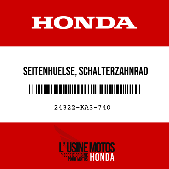 image de 24322-KA3-740 SEITENHUELSE, SCHALTERZAHNRAD