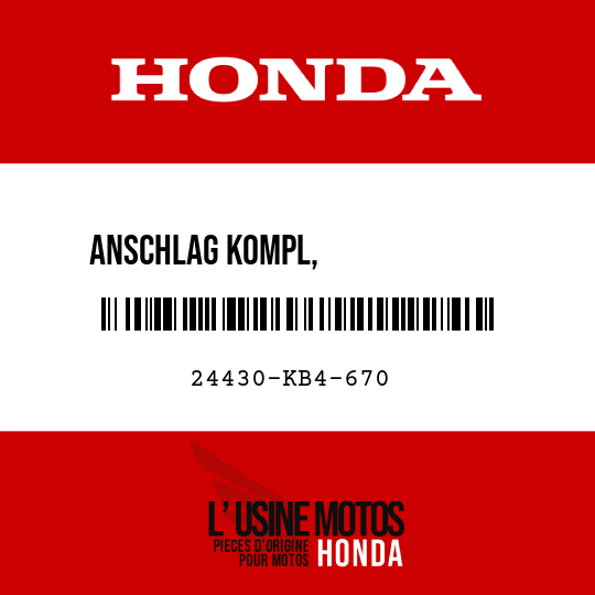 image de 24430-KB4-670 ANSCHLAG KOMPL,              GANGSCHALTWALZE