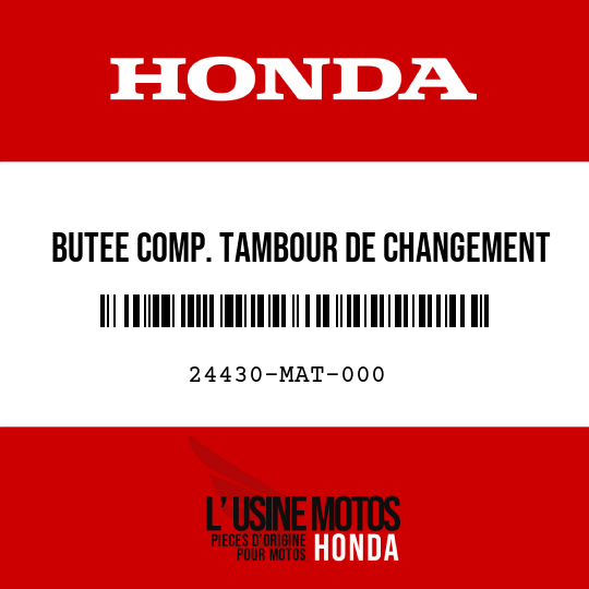 image de 24430-MAT-000 BUTEE COMP. TAMBOUR DE CHANGEMENT DE VITESSE