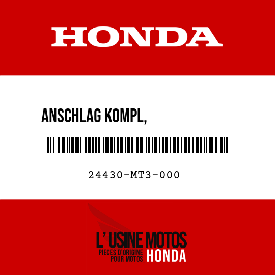 image de 24430-MT3-000 ANSCHLAG KOMPL,              GANGSCHALTWALZE