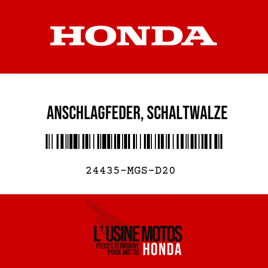 image de 24435-MGS-D20 ANSCHLAGFEDER, SCHALTWALZE