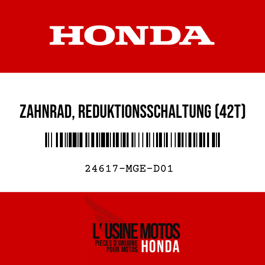 image de 24617-MGE-D01 ZAHNRAD, REDUKTIONSSCHALTUNG (42T)