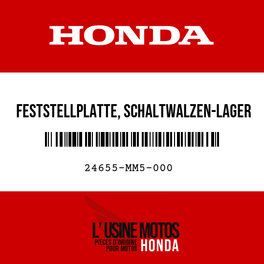 image de 24655-MM5-000 FESTSTELLPLATTE, SCHALTWALZEN-LAGER