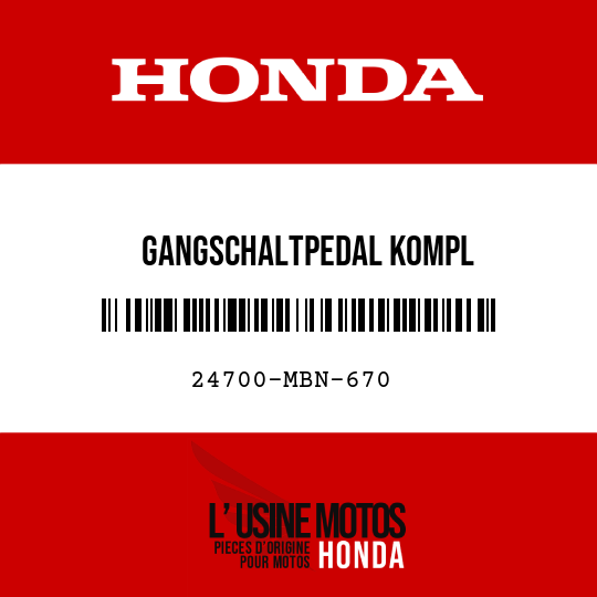 image de 24700-MBN-670 GANGSCHALTPEDAL KOMPL