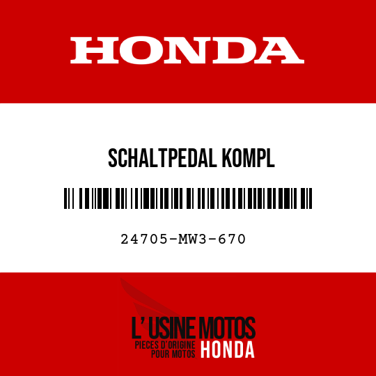 image de 24705-MW3-670 SCHALTPEDAL KOMPL