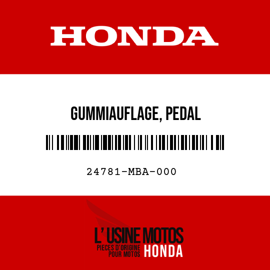 image de 24781-MBA-000 GUMMIAUFLAGE, PEDAL