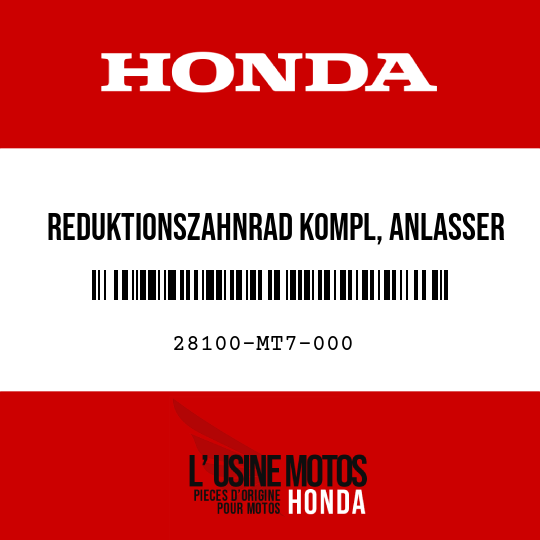image de 28100-MT7-000 REDUKTIONSZAHNRAD KOMPL, ANLASSER (A) (42T/12T)