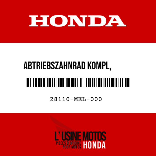 image de 28110-MEL-000 ABTRIEBSZAHNRAD KOMPL,       ANLASSER (40T)