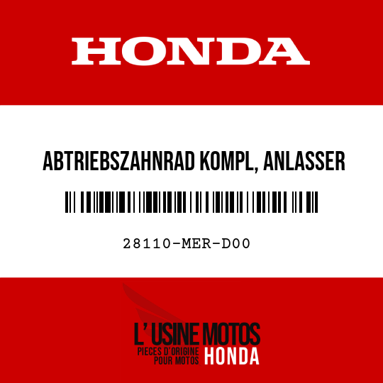 image de 28110-MER-D00 ABTRIEBSZAHNRAD KOMPL, ANLASSER (47T)