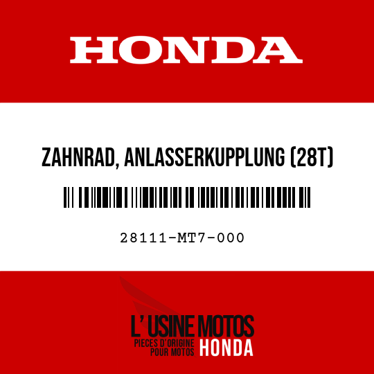image de 28111-MT7-000 ZAHNRAD, ANLASSERKUPPLUNG (28T)