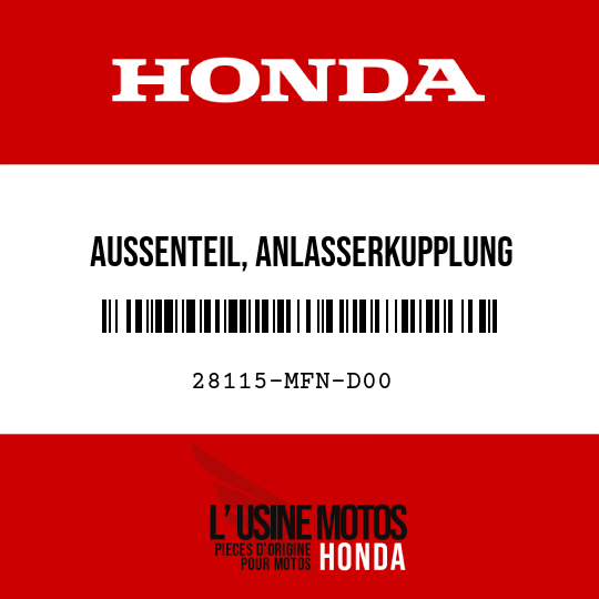 image de 28115-MFN-D00 AUSSENTEIL, ANLASSERKUPPLUNG