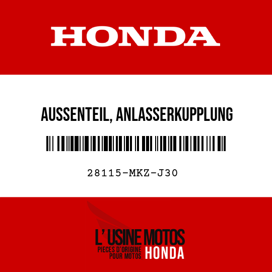 image de 28115-MKZ-J30 AUSSENTEIL, ANLASSERKUPPLUNG