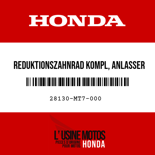 image de 28130-MT7-000 REDUKTIONSZAHNRAD KOMPL, ANLASSER (31T/15T)