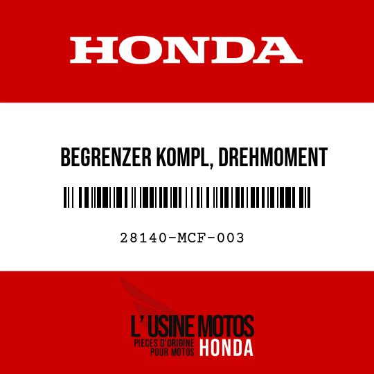 image de 28140-MCF-003 BEGRENZER KOMPL, DREHMOMENT