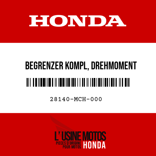 image de 28140-MCH-000 BEGRENZER KOMPL, DREHMOMENT