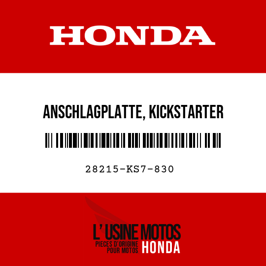 image de 28215-KS7-830 ANSCHLAGPLATTE, KICKSTARTER