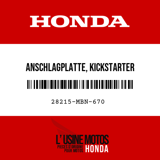 image de 28215-MBN-670 ANSCHLAGPLATTE, KICKSTARTER