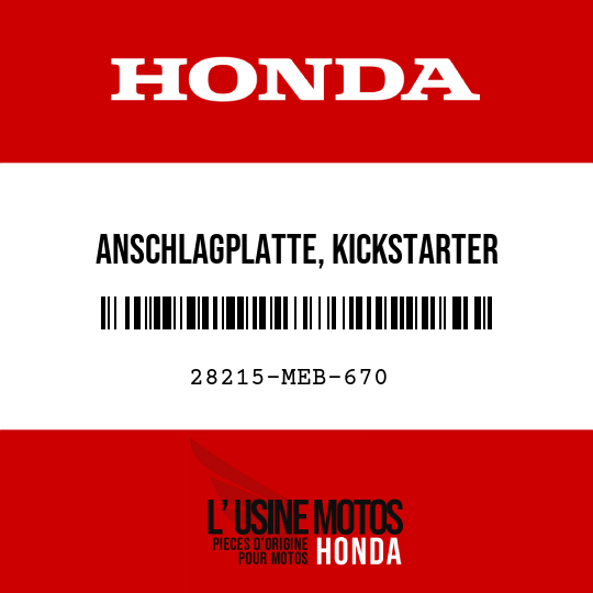 image de 28215-MEB-670 ANSCHLAGPLATTE, KICKSTARTER