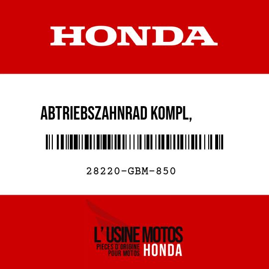 image de 28220-GBM-850 ABTRIEBSZAHNRAD KOMPL,       ANLASSER (64T)