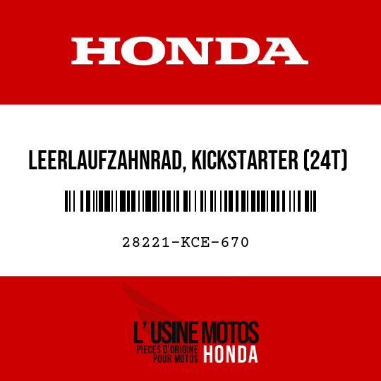 image de 28221-KCE-670 LEERLAUFZAHNRAD, KICKSTARTER (24T)