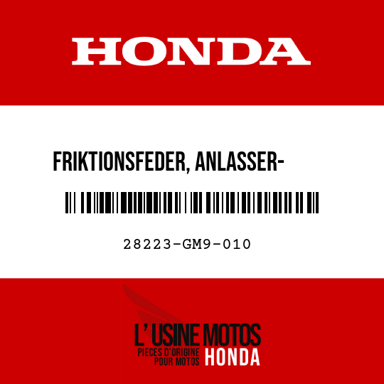 image de 28223-GM9-010 FRIKTIONSFEDER, ANLASSER-     ZAHNRAD