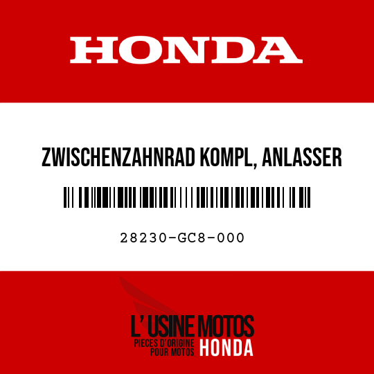 image de 28230-GC8-000 ZWISCHENZAHNRAD KOMPL, ANLASSER (13T/46T)